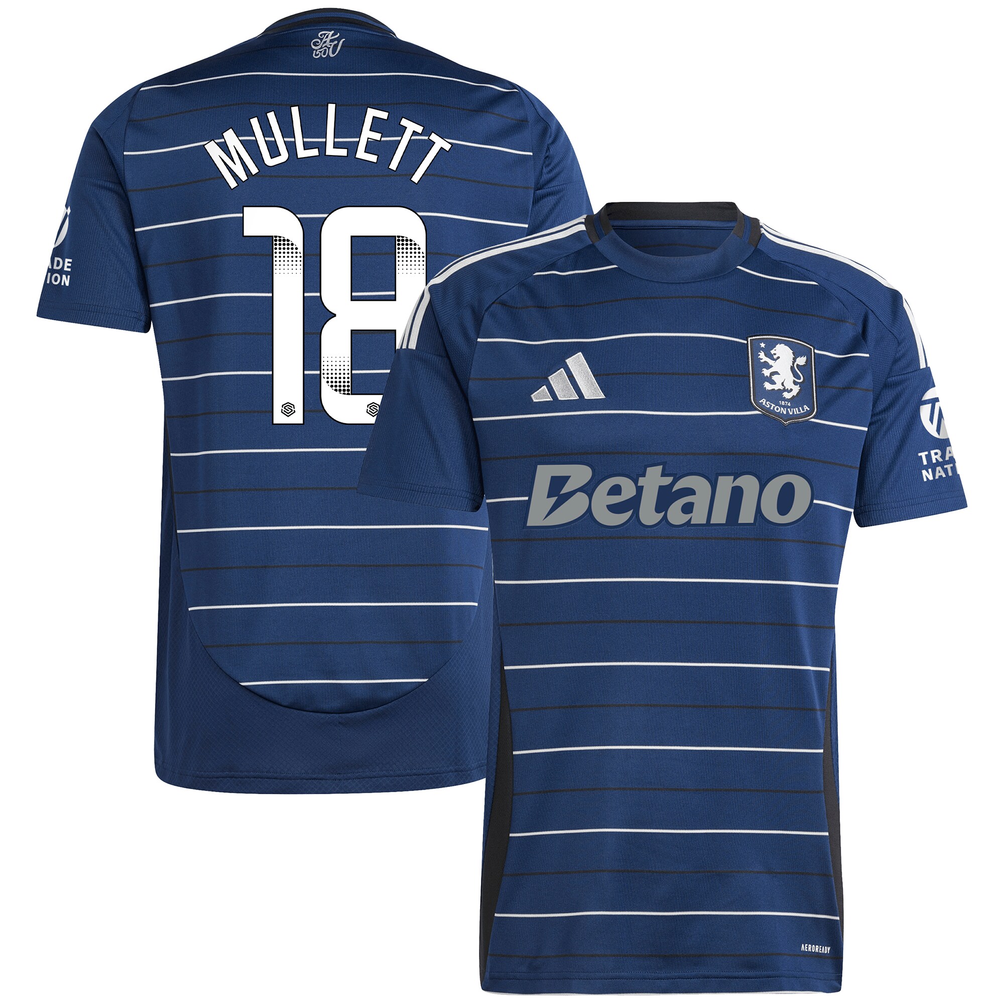 aston villa wsl adidas third shirt 2024-25 with mullett 18 printing Collection | Official Aston Villa Kits for Fans