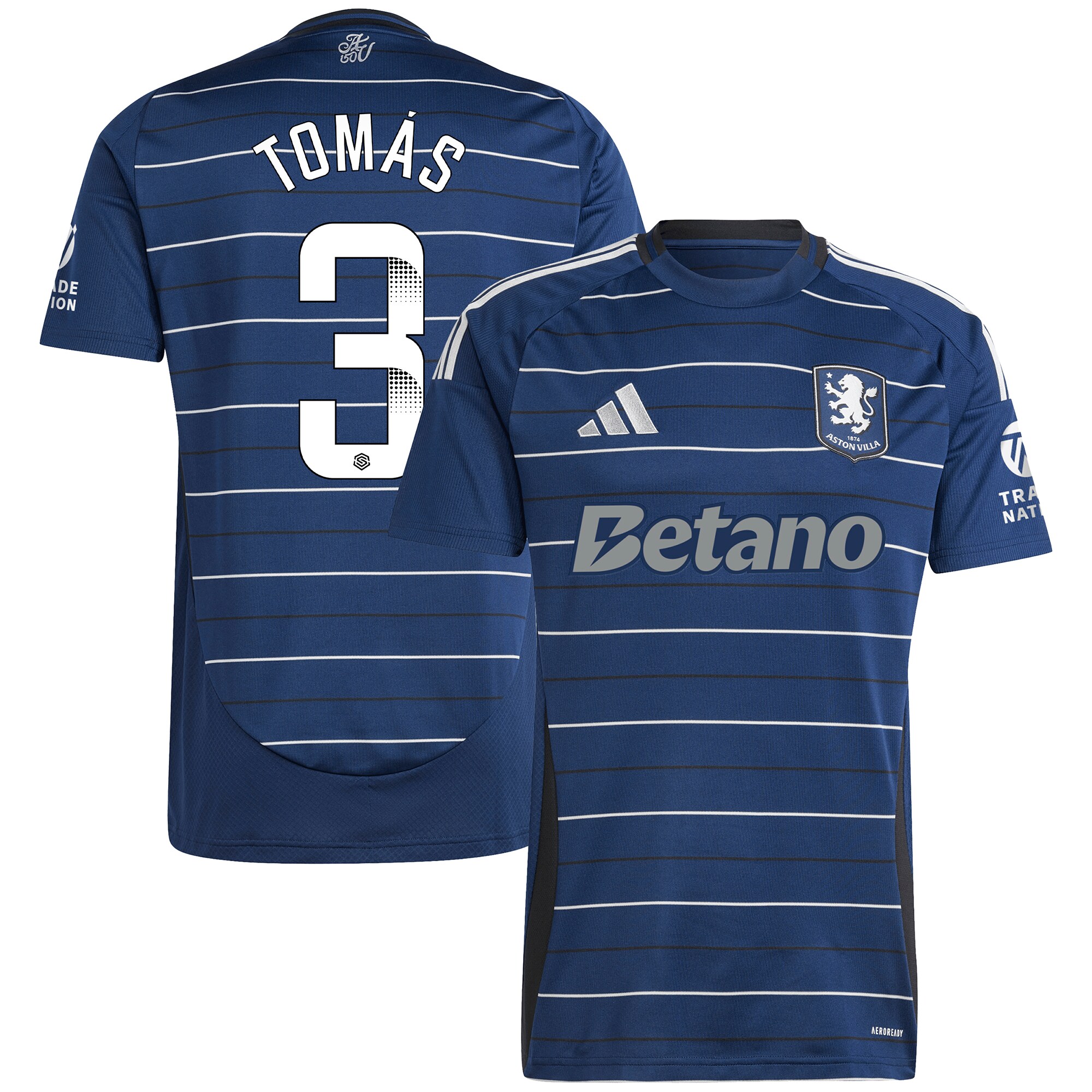 aston villa wsl adidas third shirt 2024-25 with tomás 3 printing Collection | Official Aston Villa Kits for Fans