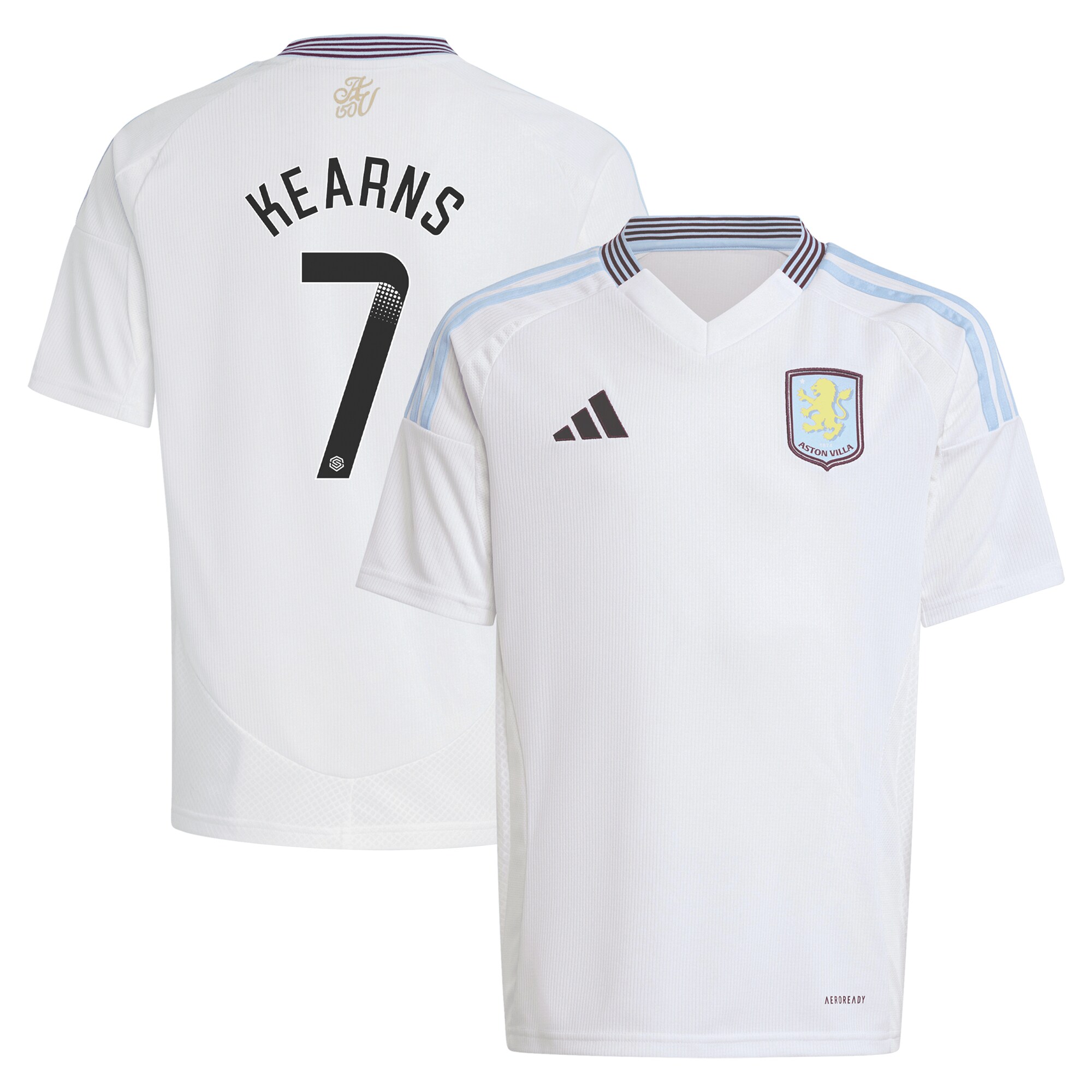 aston villa wsl away shirt 2024-25 – kids with kearns 7 printing Collection | Official Aston Villa Kits for Fans