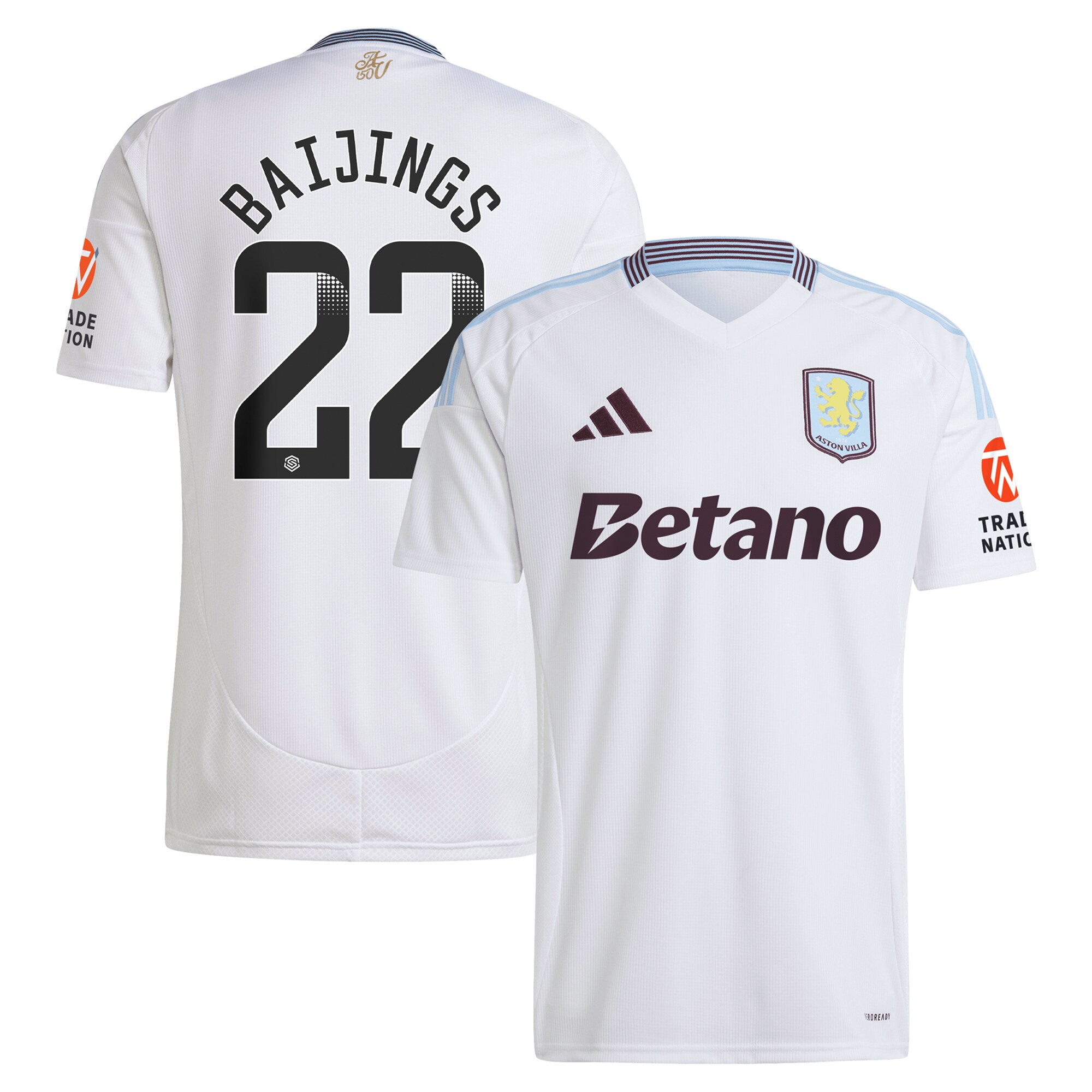aston villa wsl away shirt 2024-25 with baijings 22 printing Collection | Official Aston Villa Kits for Fans
