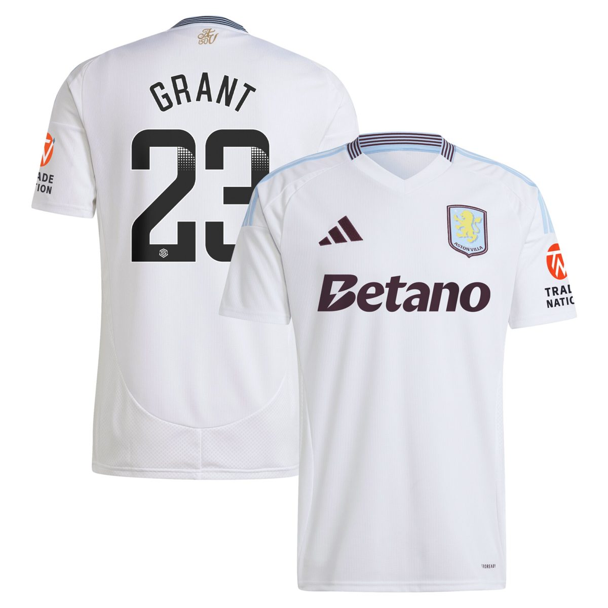 aston villa wsl away shirt 2024-25 with grant 23 printing Collection | Official Aston Villa Kits for Fans