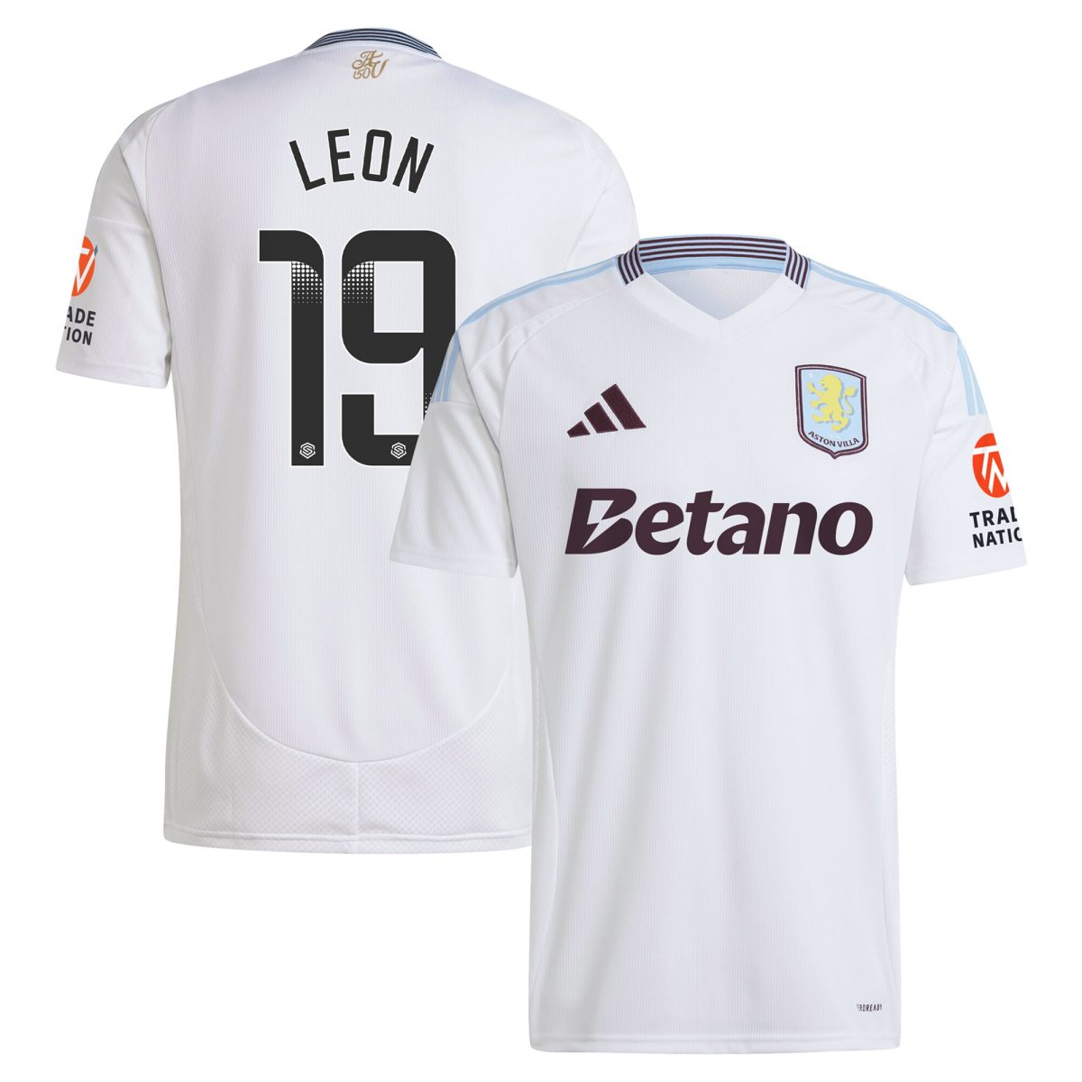 aston villa wsl away shirt 2024-25 with leon 19 printing Collection | Official Aston Villa Kits for Fans