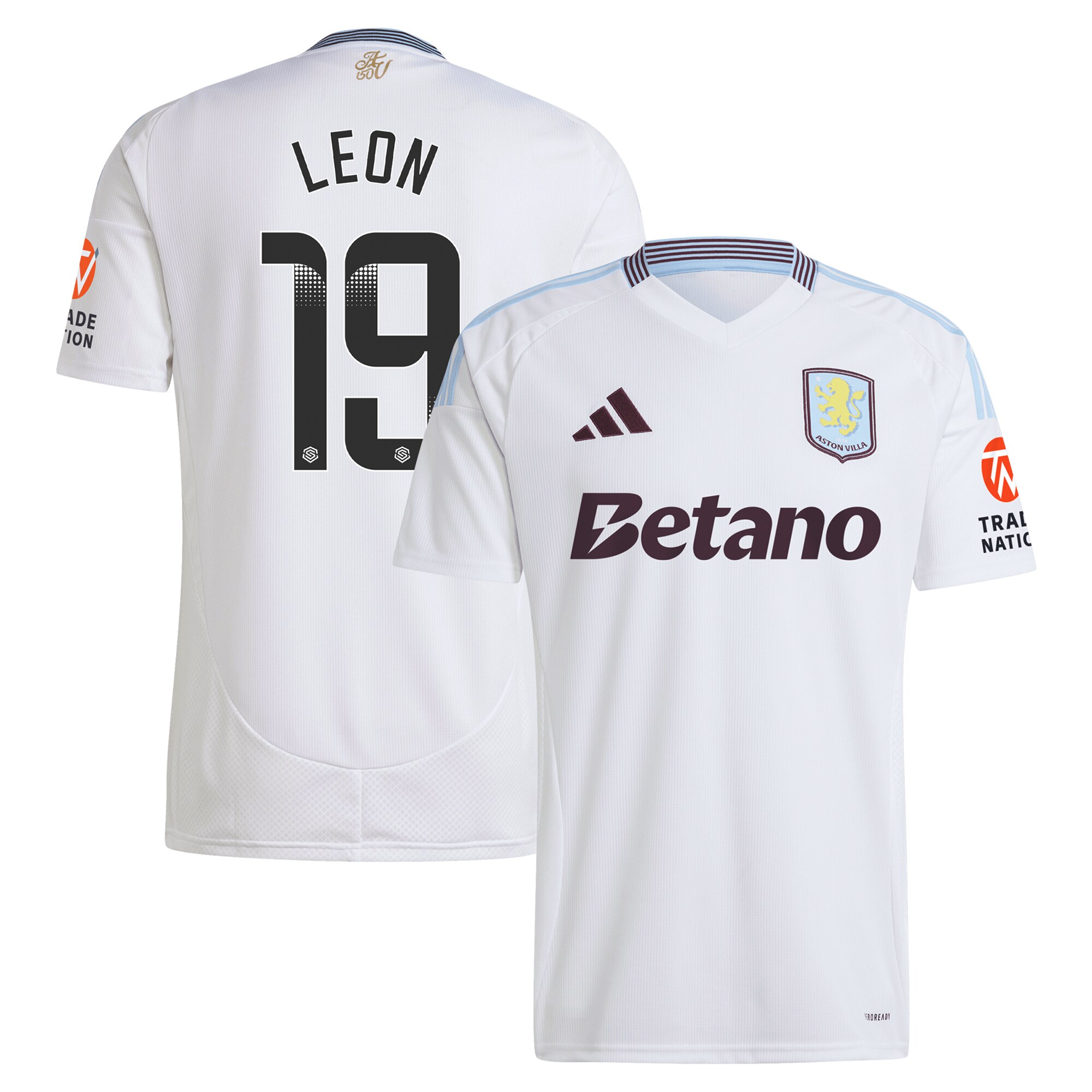 aston villa wsl away shirt 2024-25 with leon 19 printing Collection | Official Aston Villa Kits for Fans