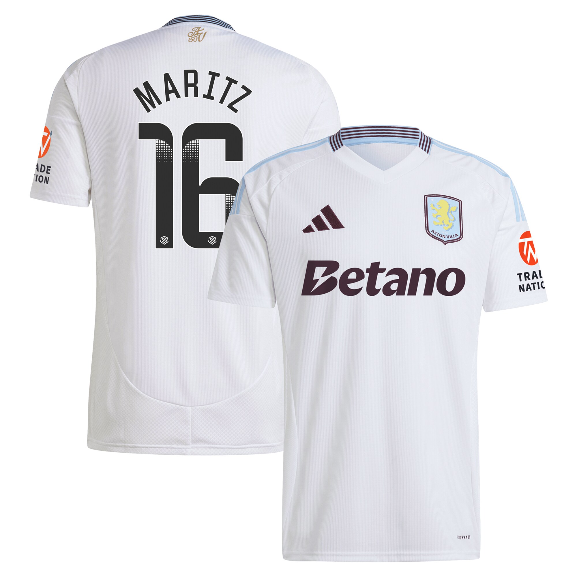 aston villa wsl away shirt 2024-25 with maritz 16 printing Collection | Official Aston Villa Kits for Fans