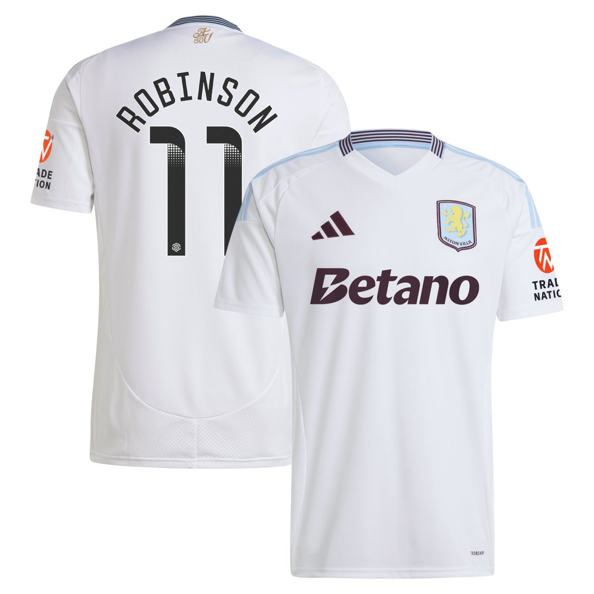 aston villa wsl away shirt 2024-25 with robinson 11 printing Collection | Official Aston Villa Kits for Fans