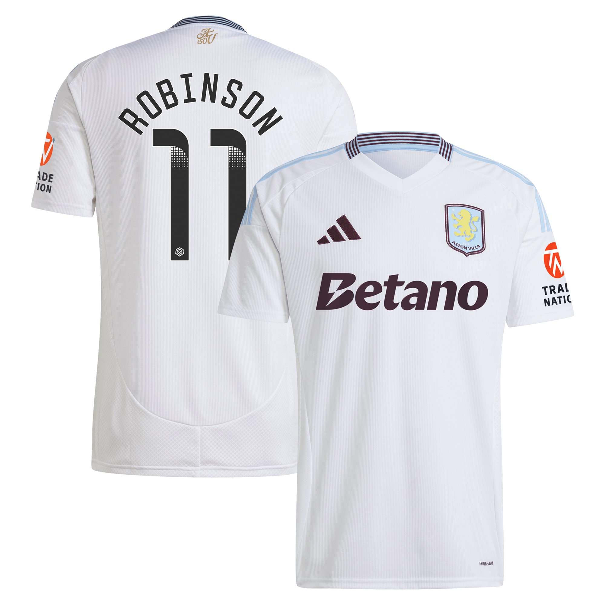 aston villa wsl away shirt 2024-25 with robinson 11 printing Collection | Official Aston Villa Kits for Fans