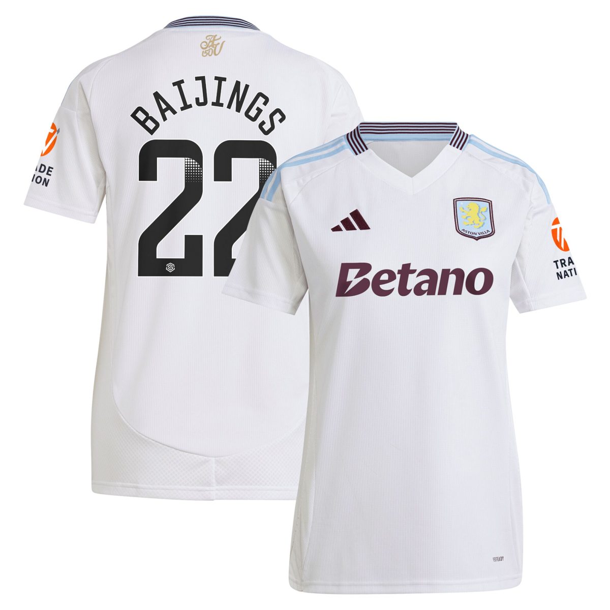 aston villa wsl away shirt 2024-25 – womens with baijings 22 printing Collection | Official Aston Villa Kits for Fans