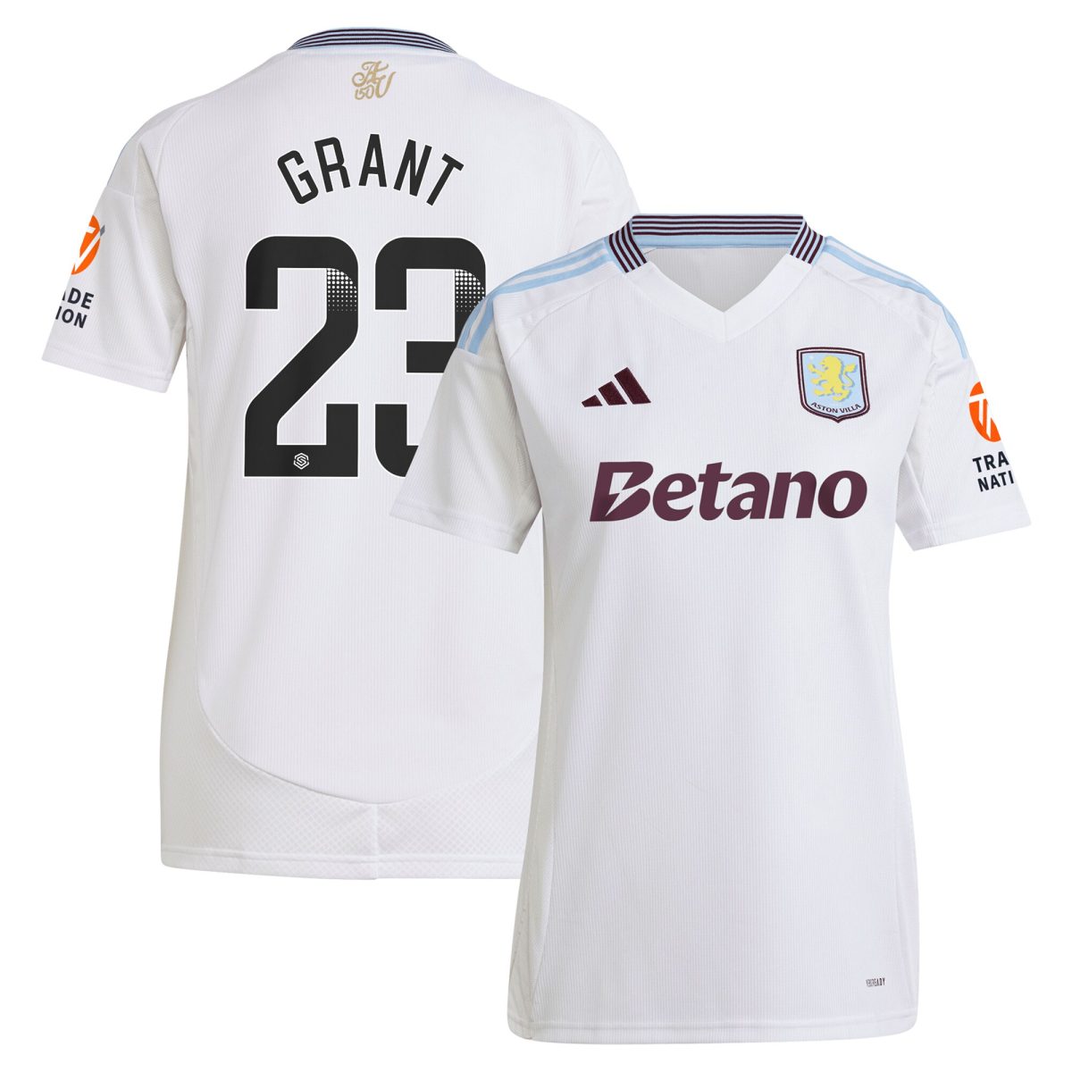 aston villa wsl away shirt 2024-25 – womens with grant 23 printing Collection | Official Aston Villa Kits for Fans