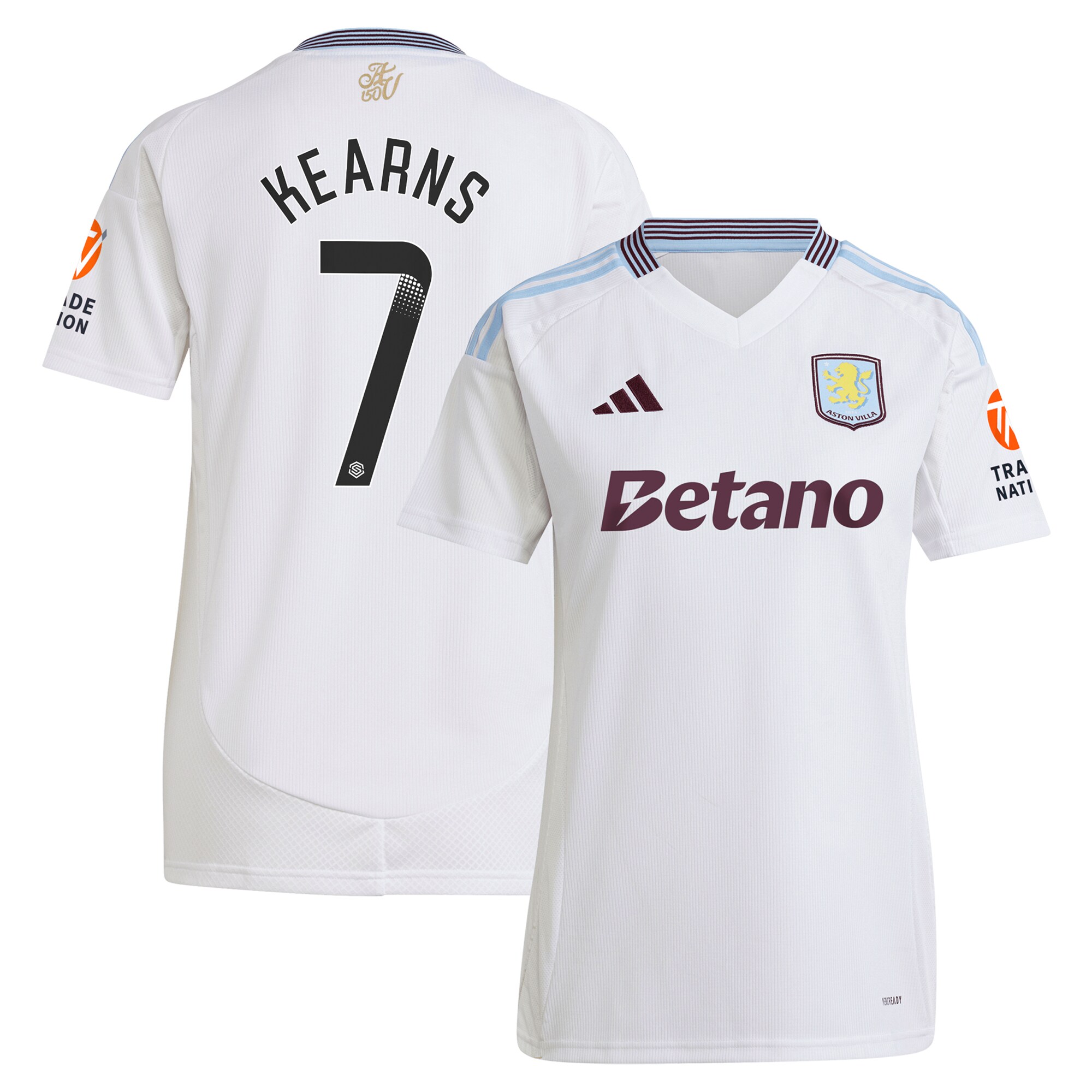 aston villa wsl away shirt 2024-25 – womens with kearns 7 printing Collection | Official Aston Villa Kits for Fans