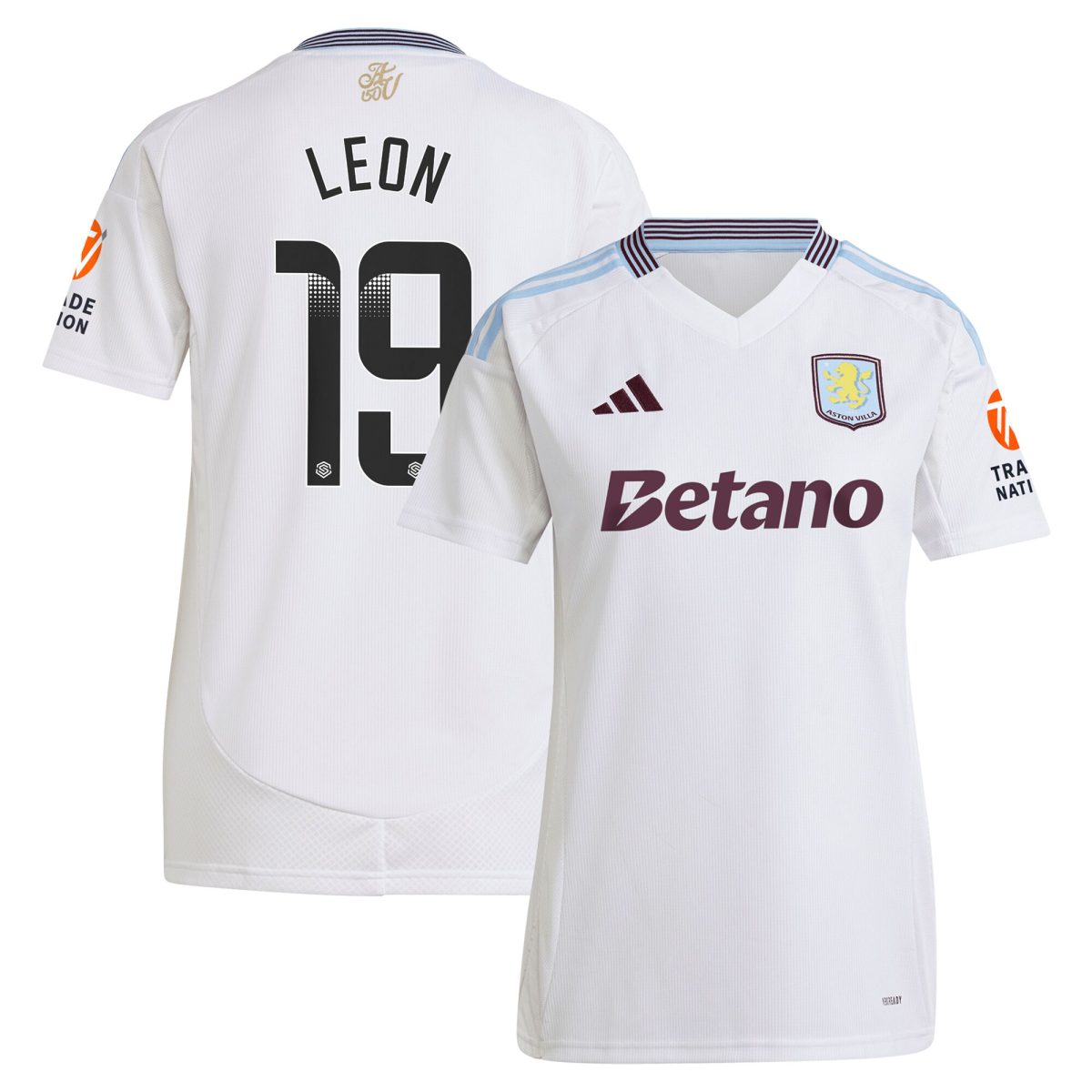 aston villa wsl away shirt 2024-25 – womens with leon 19 printing Collection | Official Aston Villa Kits for Fans