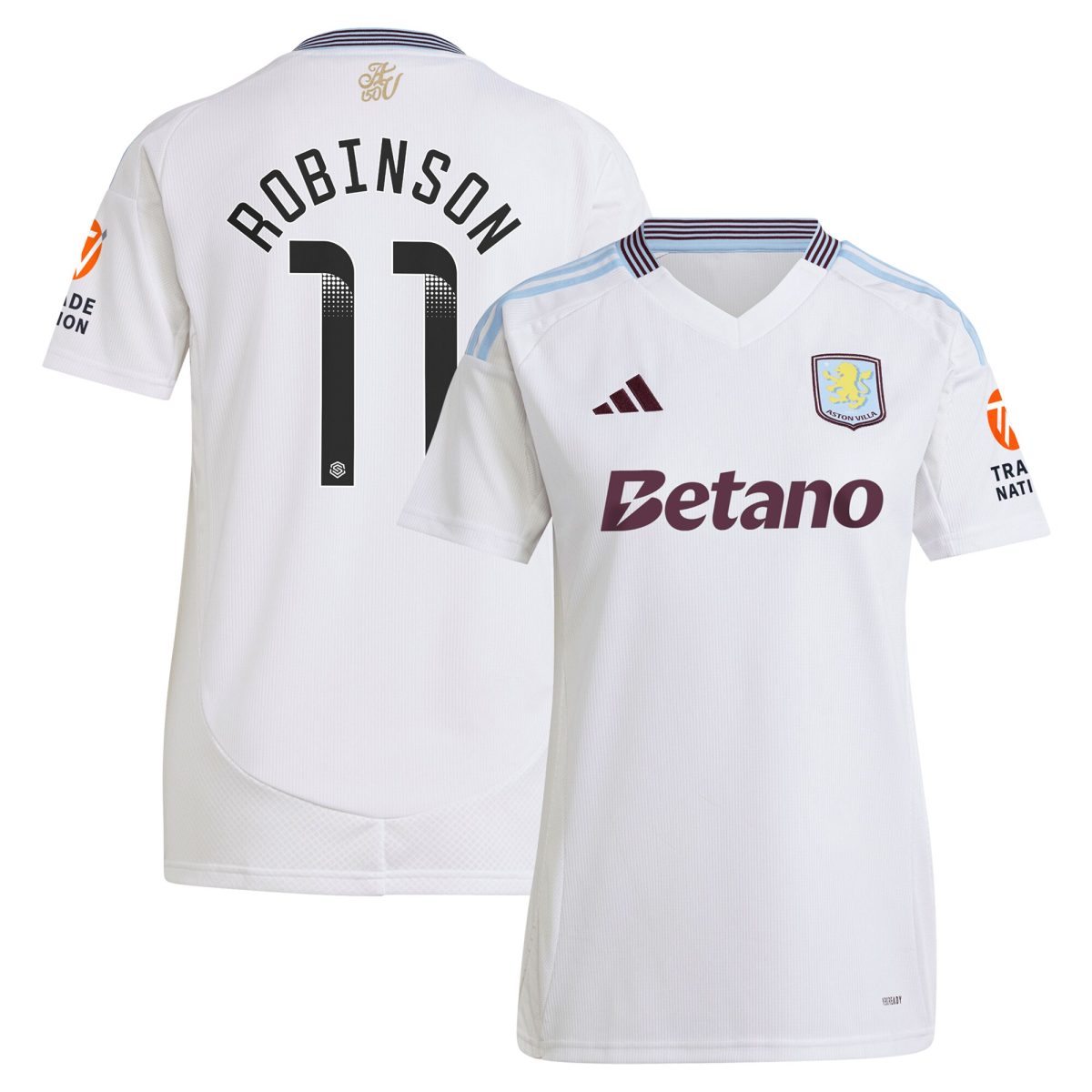 aston villa wsl away shirt 2024-25 – womens with robinson 11 printing Collection | Official Aston Villa Kits for Fans