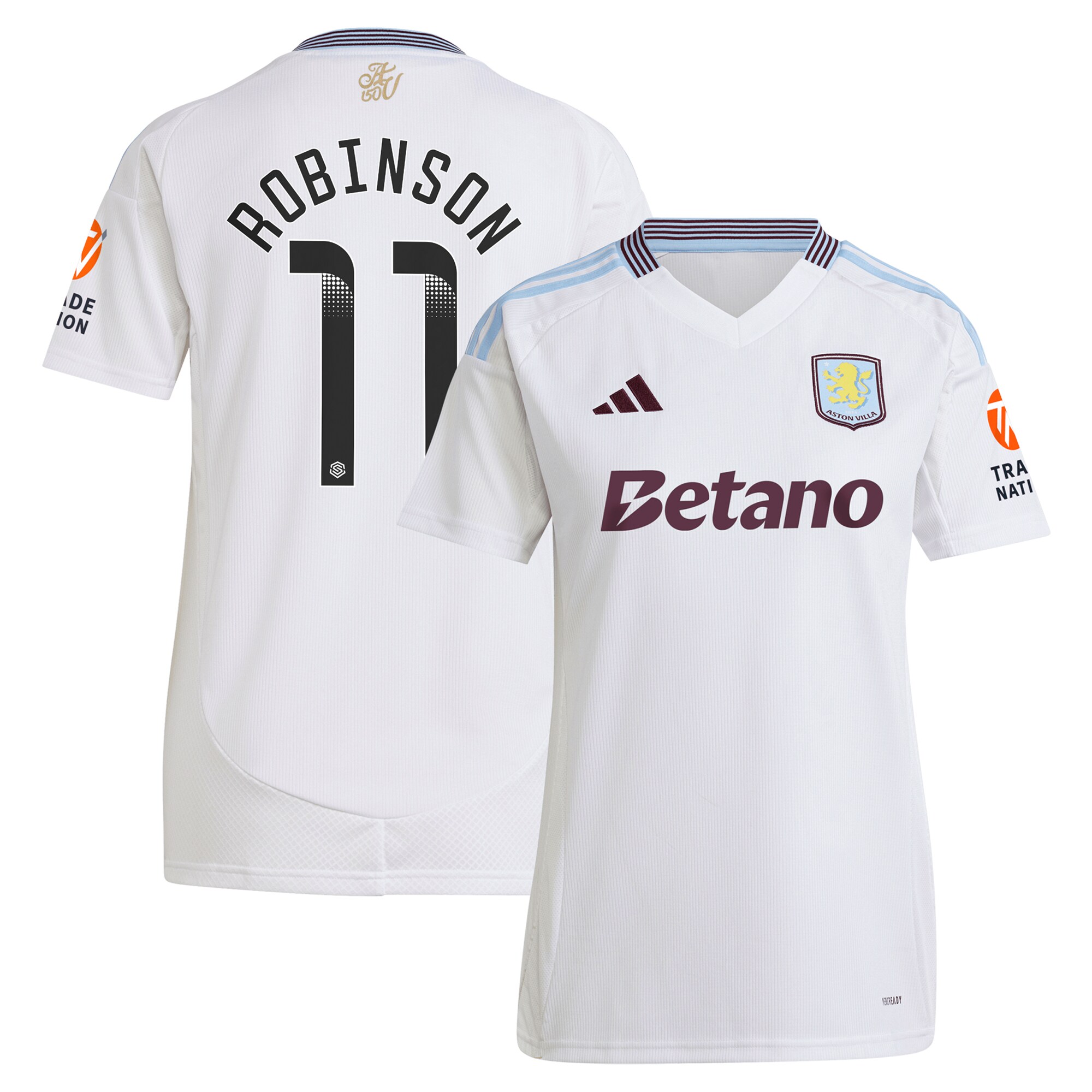 aston villa wsl away shirt 2024-25 – womens with robinson 11 printing Collection | Official Aston Villa Kits for Fans