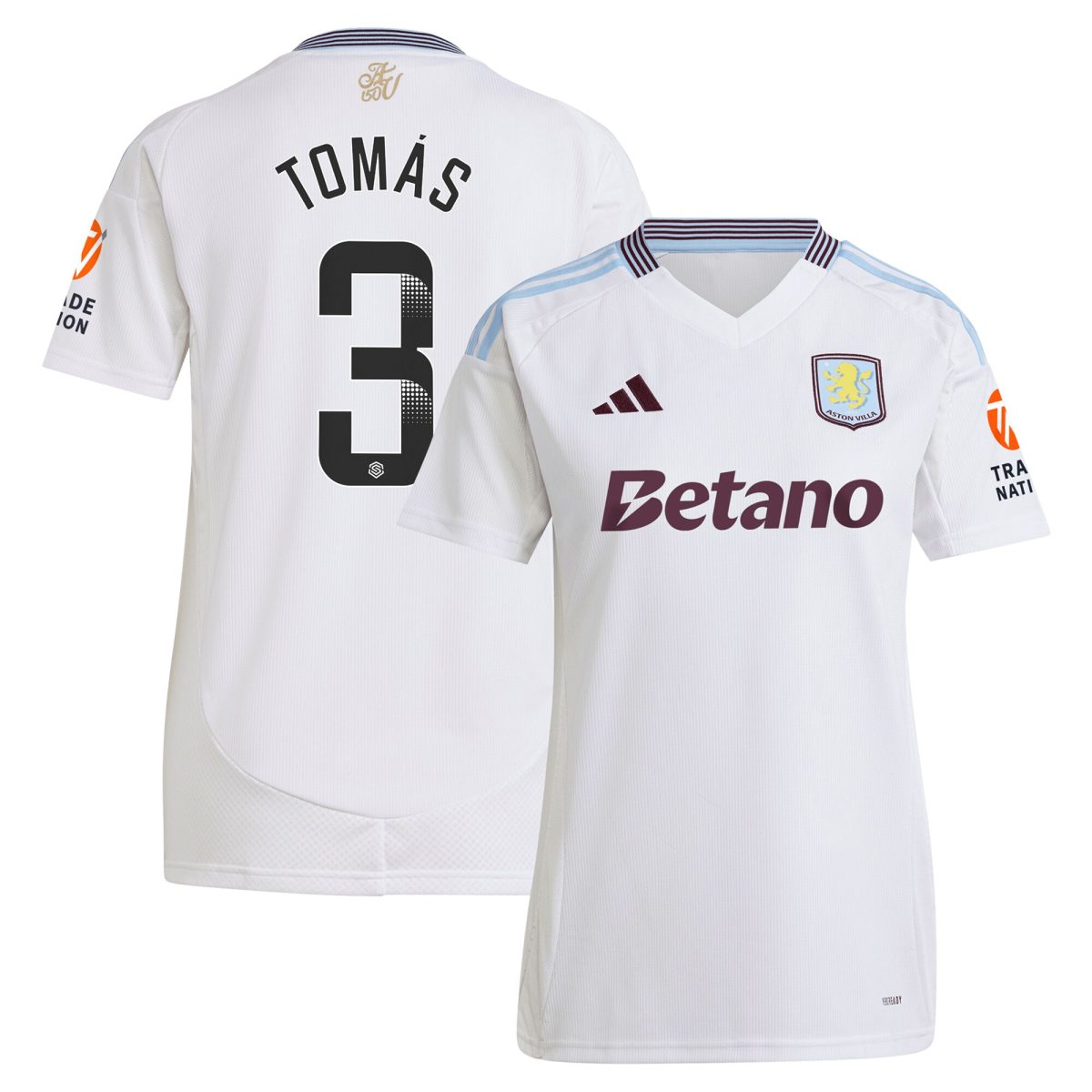 aston villa wsl away shirt 2024-25 – womens with tomás 3 printing Collection | Official Aston Villa Kits for Fans