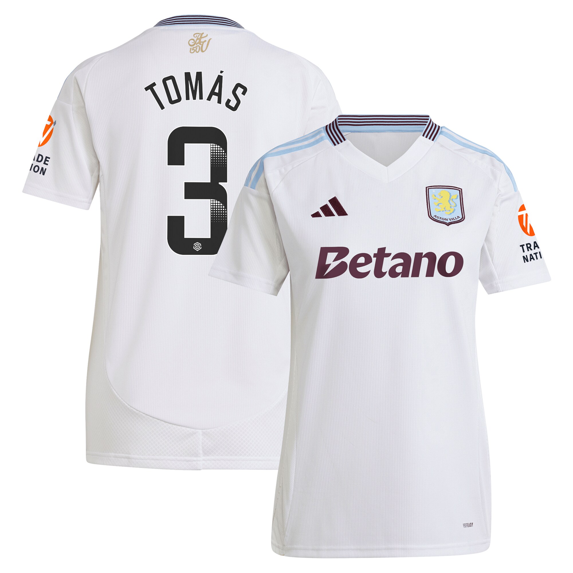 aston villa wsl away shirt 2024-25 – womens with tomás 3 printing Collection | Official Aston Villa Kits for Fans